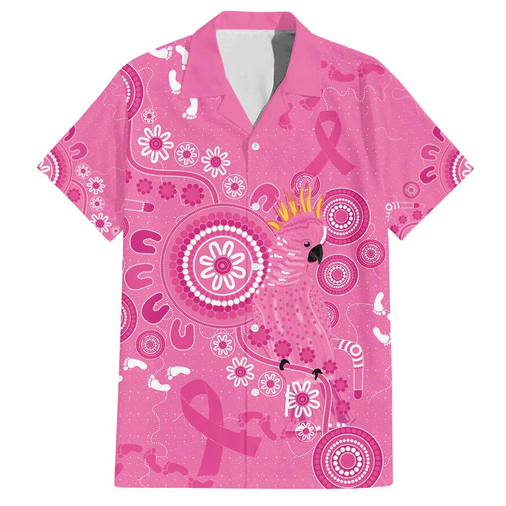 Pink Ribbon Australia Family Matching Off Shoulder Maxi Dress and Hawaiian Shirt Breast Cancer Awareness Aboriginal Cacatua leadbeateri - Aussie Hoodie