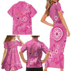 Pink Ribbon Australia Family Matching Short Sleeve Bodycon Dress and Hawaiian Shirt Breast Cancer Awareness Aboriginal Cacatua leadbeateri - Aussie Hoodie