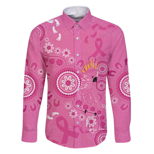 Pink Ribbon Australia Family Matching Short Sleeve Bodycon Dress and Hawaiian Shirt Breast Cancer Awareness Aboriginal Cacatua leadbeateri - Aussie Hoodie