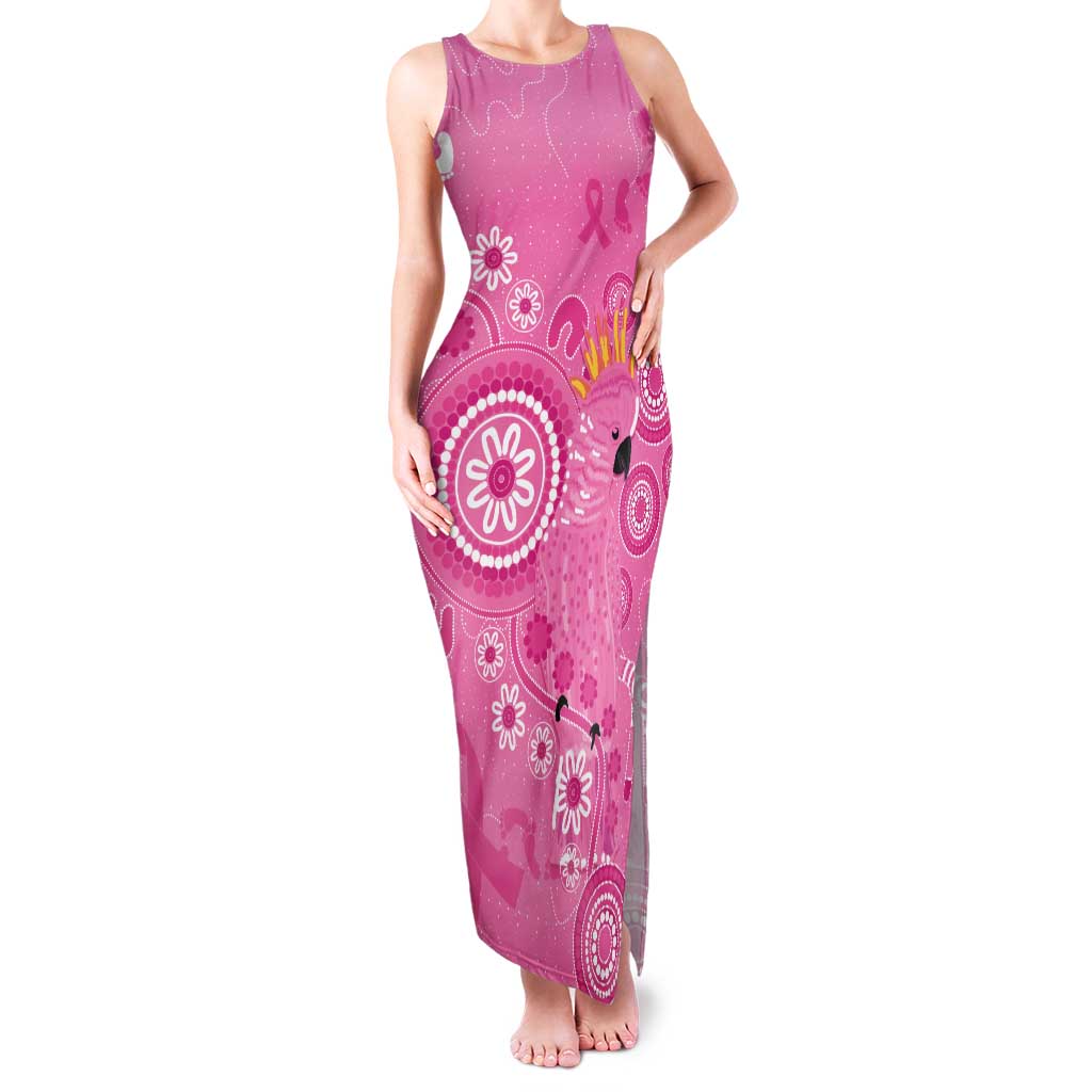 Pink Ribbon Australia Family Matching Tank Maxi Dress and Hawaiian Shirt Breast Cancer Awareness Aboriginal Cacatua leadbeateri - Aussie Hoodie