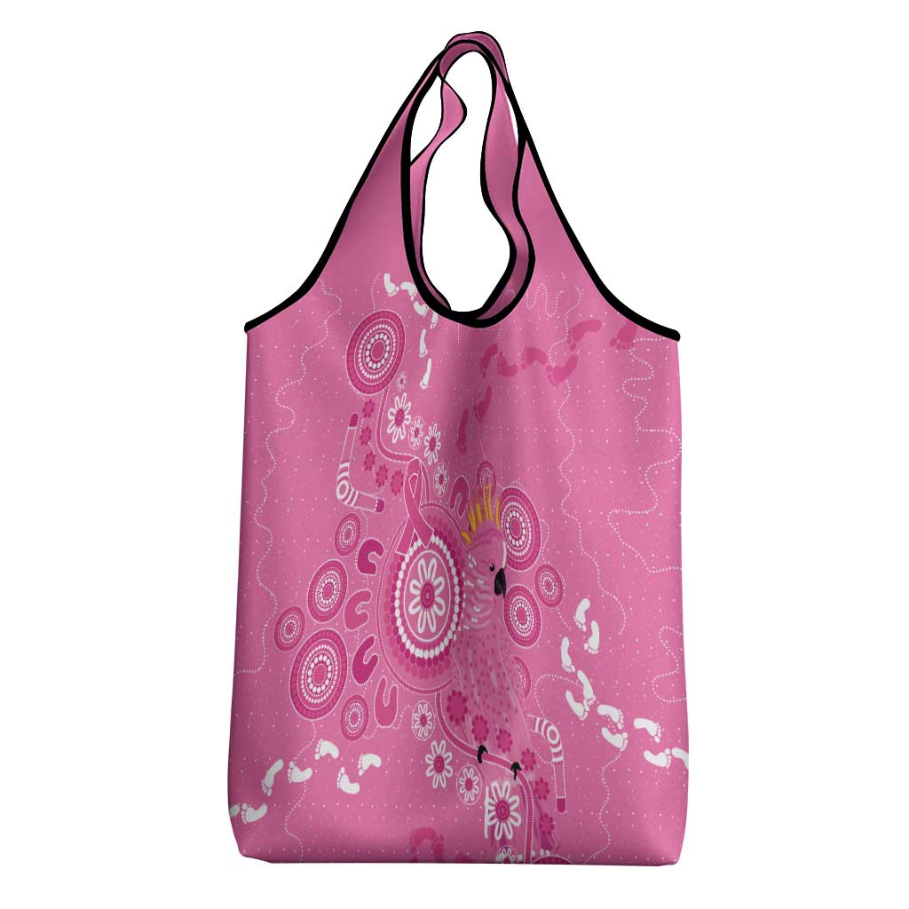 Pink Ribbon Australia Grocery Bag Breast Cancer Awareness Aboriginal Cacatua leadbeateri - Aussie Hoodie
