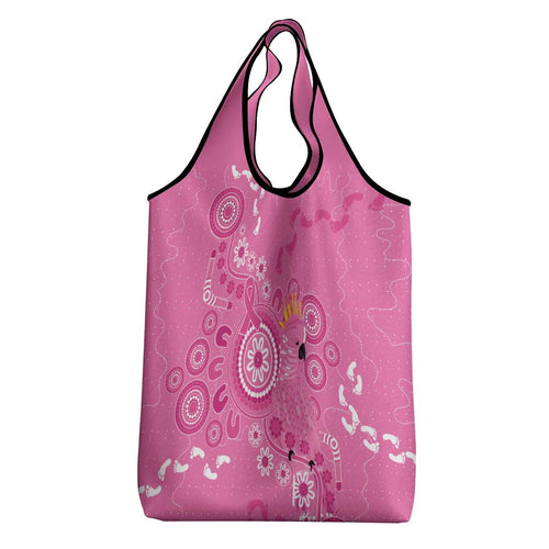 Pink Ribbon Australia Grocery Bag Breast Cancer Awareness Aboriginal Cacatua leadbeateri - Aussie Hoodie