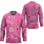 Pink Ribbon Australia Hockey Jersey Breast Cancer Awareness Aboriginal Cacatua leadbeateri - Aussie Hoodie
