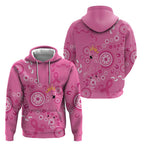 Pink Ribbon Australia Hoodie Breast Cancer Awareness Aboriginal Cacatua leadbeateri - Aussie Hoodie