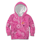 Pink Ribbon Australia Kid Hoodie Breast Cancer Awareness Aboriginal Cacatua leadbeateri - Aussie Hoodie