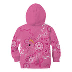 Pink Ribbon Australia Kid Hoodie Breast Cancer Awareness Aboriginal Cacatua leadbeateri - Aussie Hoodie