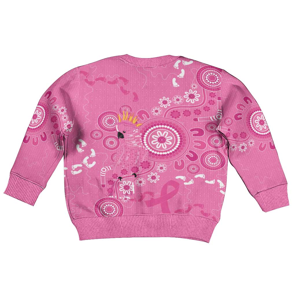 Pink Ribbon Australia Kid Ugly Christmas Sweater Breast Cancer Awareness Aboriginal Cacatua leadbeateri - Aussie Hoodie