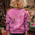 Pink Ribbon Australia Kid Ugly Christmas Sweater Breast Cancer Awareness Aboriginal Cacatua leadbeateri - Aussie Hoodie