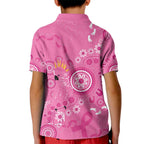 Pink Ribbon Australia Kid Polo Shirt Breast Cancer Awareness Aboriginal Cacatua leadbeateri - Aussie Hoodie