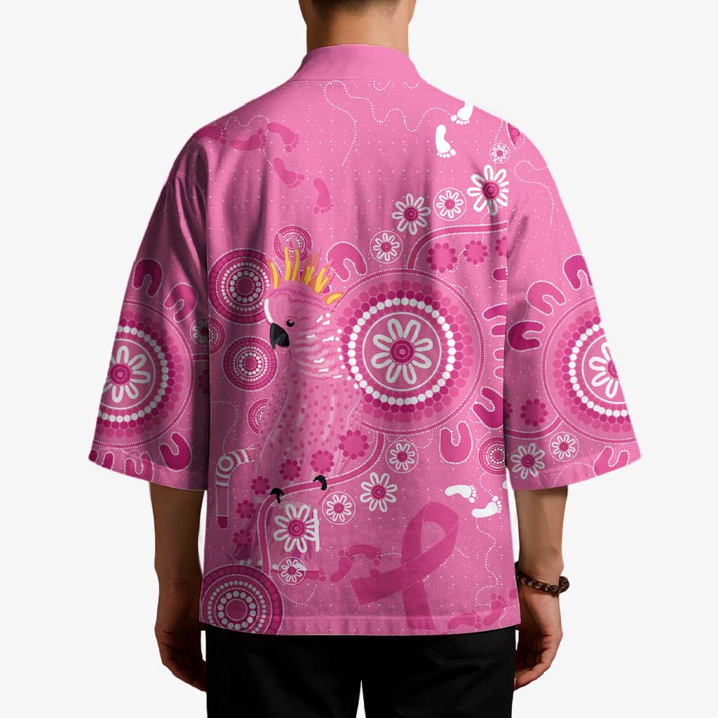 Pink Ribbon Australia Kimono Breast Cancer Awareness Aboriginal Cacatua leadbeateri - Aussie Hoodie