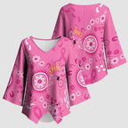 Pink Ribbon Australia Kimono Sleeve Blouse Breast Cancer Awareness Aboriginal Cacatua leadbeateri - Aussie Hoodie