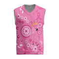 Pink Ribbon Australia Christmas Knitted V-Neck Vest Breast Cancer Awareness Aboriginal Cacatua leadbeateri - Aussie Hoodie