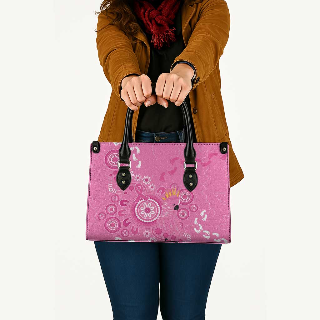 Pink Ribbon Australia Leather Bag Breast Cancer Awareness Aboriginal Cacatua leadbeateri - Aussie Hoodie