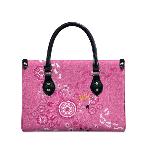 Pink Ribbon Australia Leather Bag Breast Cancer Awareness Aboriginal Cacatua leadbeateri - Aussie Hoodie