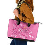 Pink Ribbon Australia Leather Tote Bag Breast Cancer Awareness Aboriginal Cacatua leadbeateri - Aussie Hoodie