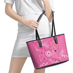 Pink Ribbon Australia Leather Tote Bag Breast Cancer Awareness Aboriginal Cacatua leadbeateri - Aussie Hoodie