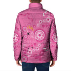 Pink Ribbon Australia Padded Jacket Breast Cancer Awareness Aboriginal Cacatua leadbeateri - Aussie Hoodie