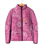 Pink Ribbon Australia Padded Jacket Breast Cancer Awareness Aboriginal Cacatua leadbeateri - Aussie Hoodie
