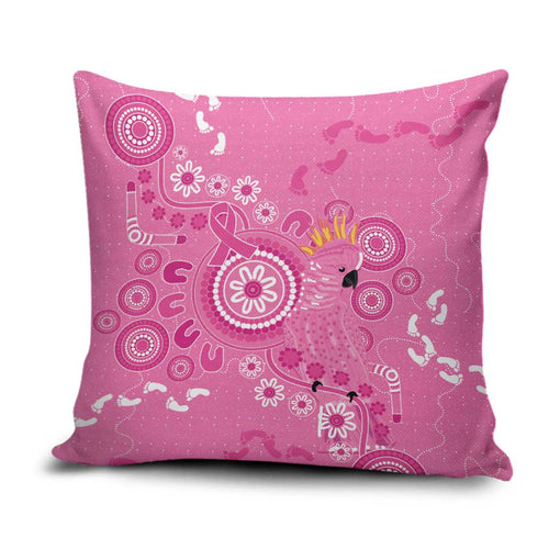 Pink Ribbon Australia Pillow Cover Breast Cancer Awareness Aboriginal Cacatua leadbeateri - Aussie Hoodie