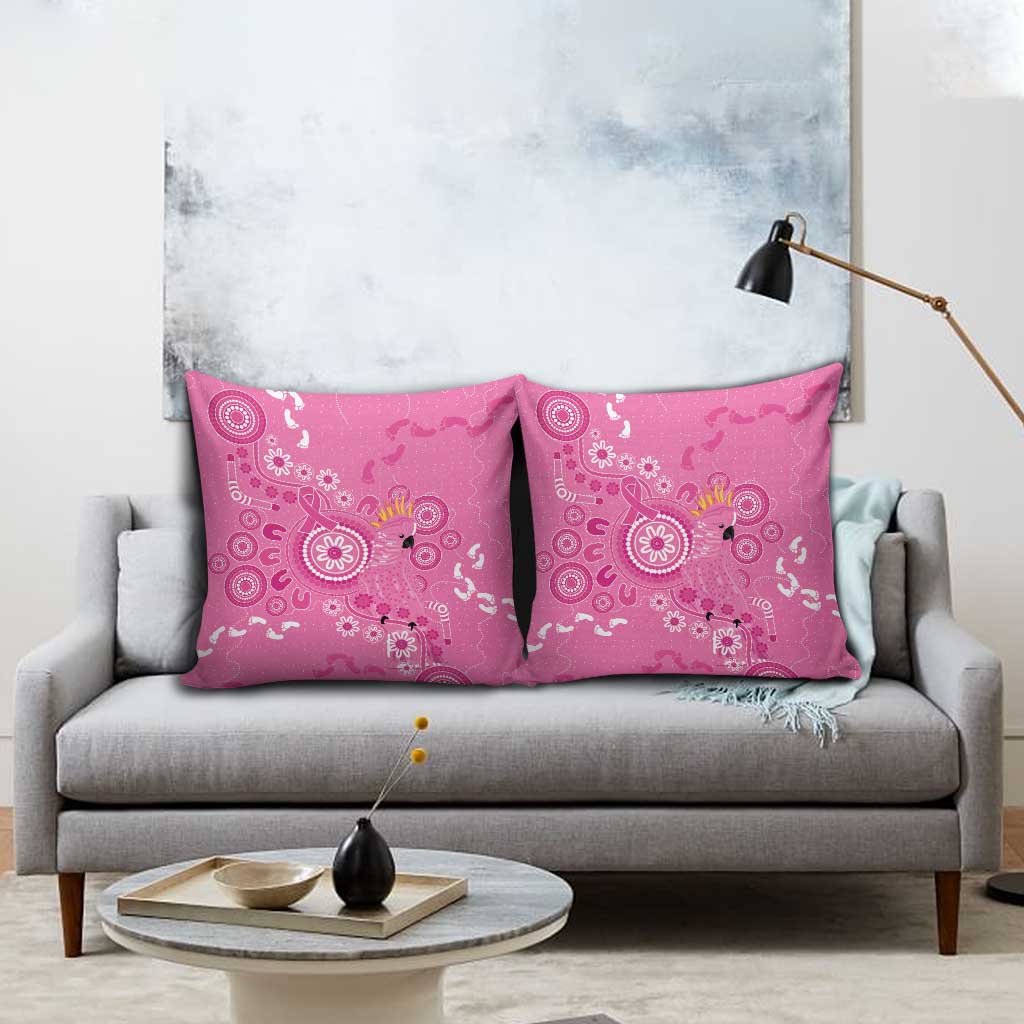 Pink Ribbon Australia Pillow Cover Breast Cancer Awareness Aboriginal Cacatua leadbeateri - Aussie Hoodie