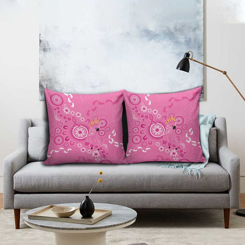 Pink Ribbon Australia Pillow Cover Breast Cancer Awareness Aboriginal Cacatua leadbeateri - Aussie Hoodie