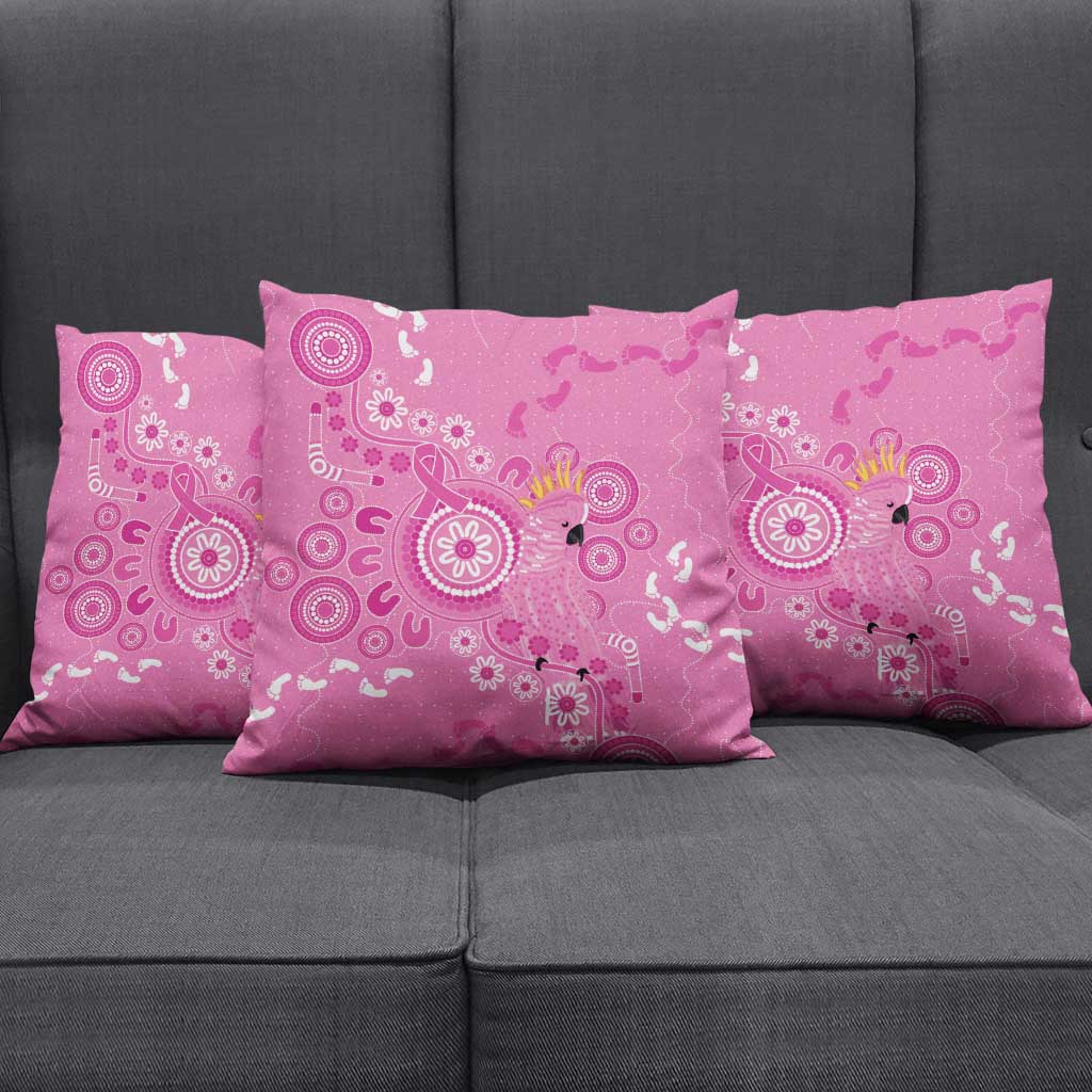 Pink Ribbon Australia Pillow Cover Breast Cancer Awareness Aboriginal Cacatua leadbeateri - Aussie Hoodie