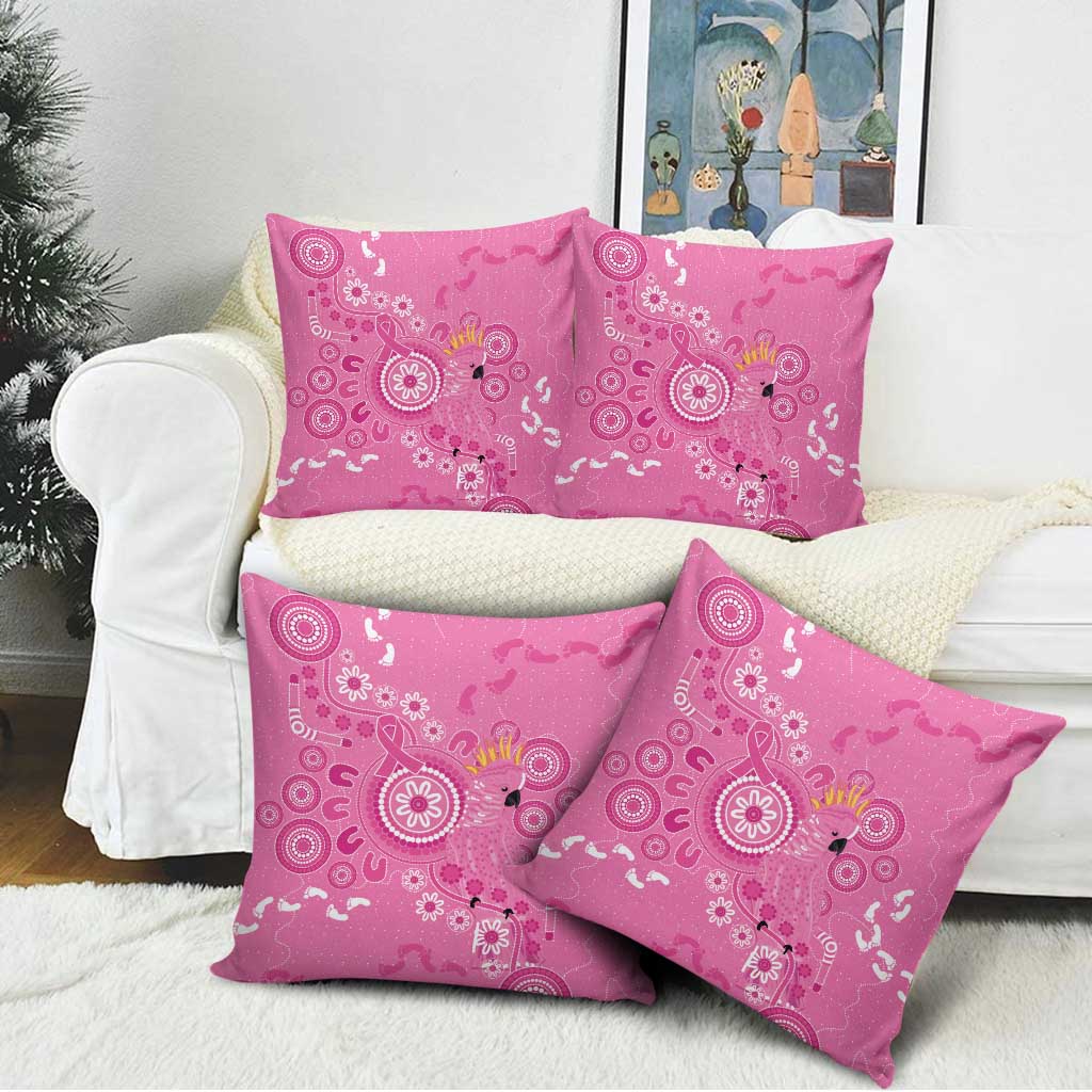 Pink Ribbon Australia Pillow Cover Breast Cancer Awareness Aboriginal Cacatua leadbeateri - Aussie Hoodie