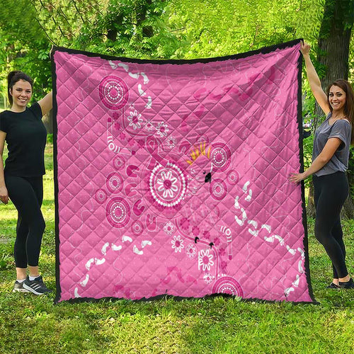 Pink Ribbon Australia Quilt Breast Cancer Awareness Aboriginal Cacatua leadbeateri - Aussie Hoodie