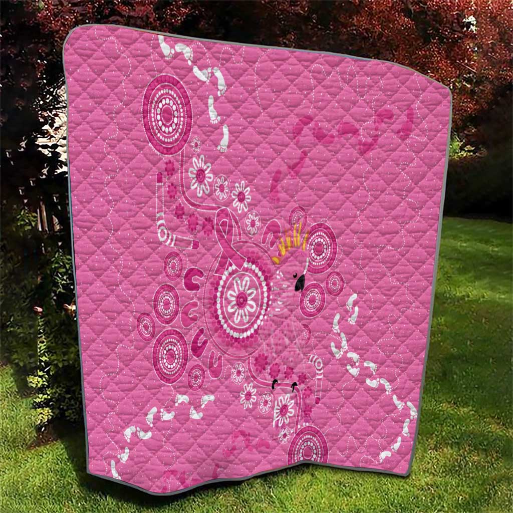 Pink Ribbon Australia Quilt Breast Cancer Awareness Aboriginal Cacatua leadbeateri - Aussie Hoodie