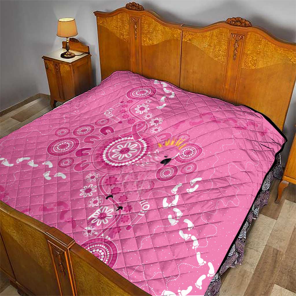 Pink Ribbon Australia Quilt Breast Cancer Awareness Aboriginal Cacatua leadbeateri - Aussie Hoodie