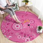 Pink Ribbon Australia Round Carpet Breast Cancer Awareness Aboriginal Cacatua leadbeateri - Aussie Hoodie