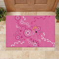 Pink Ribbon Australia Rubber Doormat Breast Cancer Awareness Aboriginal Cacatua leadbeateri - Aussie Hoodie