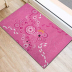 Pink Ribbon Australia Rubber Doormat Breast Cancer Awareness Aboriginal Cacatua leadbeateri - Aussie Hoodie