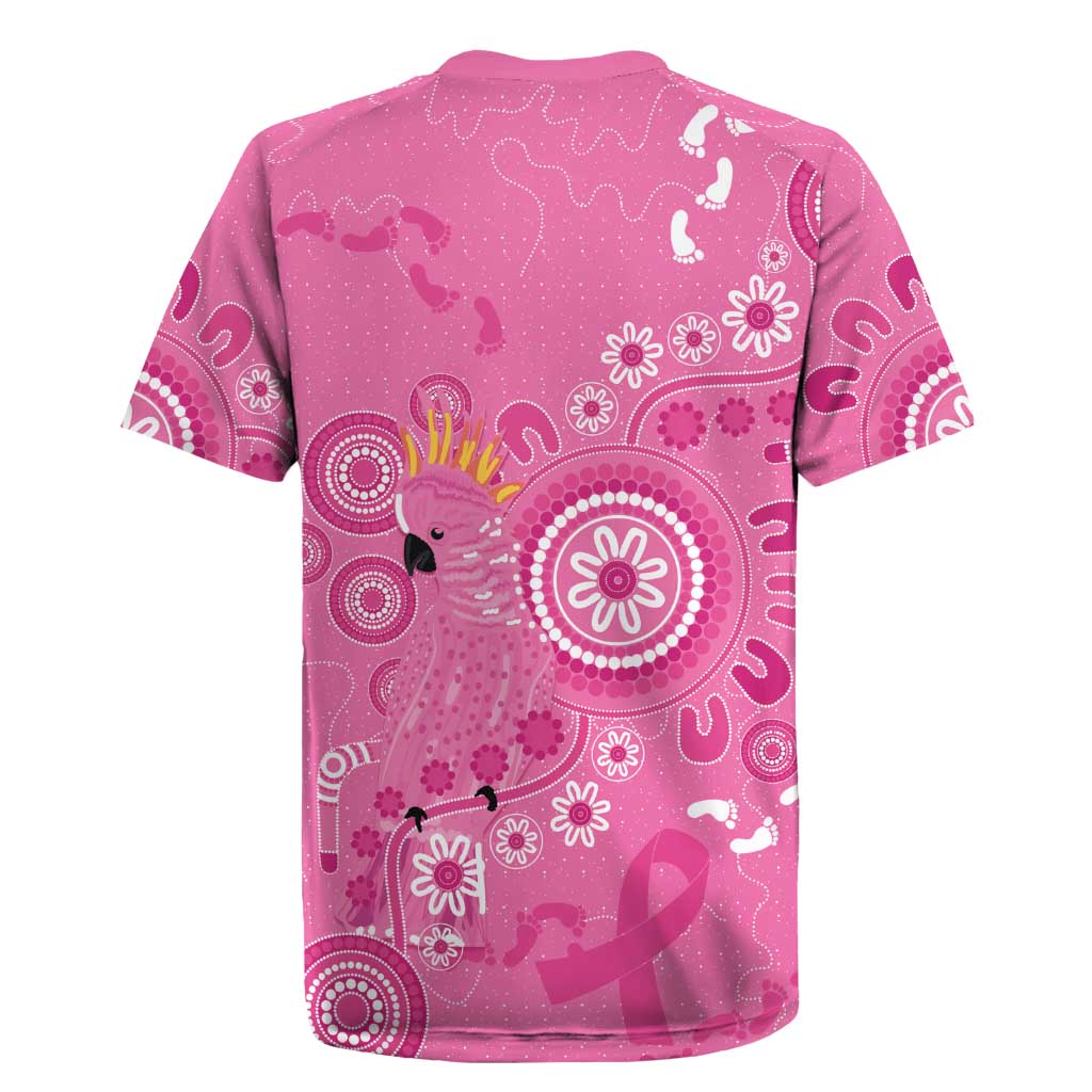 Pink Ribbon Australia Rugby Jersey Breast Cancer Awareness Aboriginal Cacatua leadbeateri - Aussie Hoodie