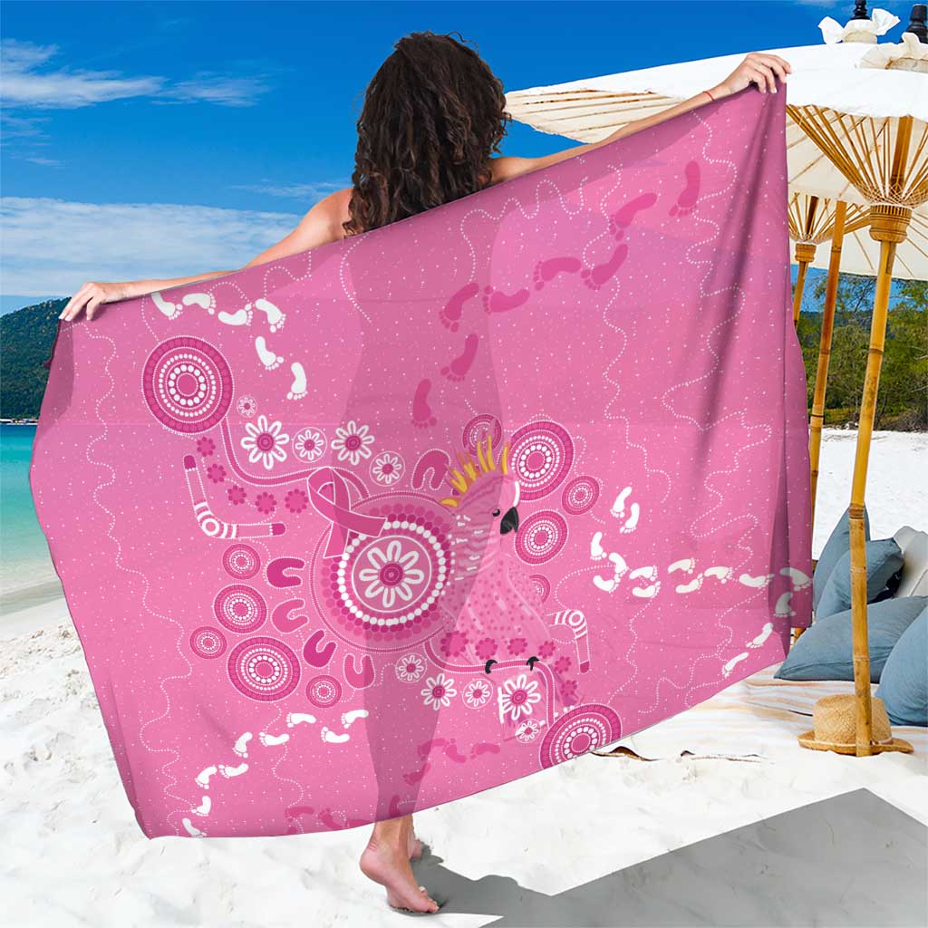 Pink Ribbon Australia Sarong Breast Cancer Awareness Aboriginal Cacatua leadbeateri - Aussie Hoodie