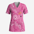 Pink Ribbon Australia Scrub Top Breast Cancer Awareness Aboriginal Cacatua leadbeateri - Aussie Hoodie