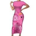 Pink Ribbon Australia Short Sleeve Bodycon Dress Breast Cancer Awareness Aboriginal Cacatua leadbeateri - Aussie Hoodie
