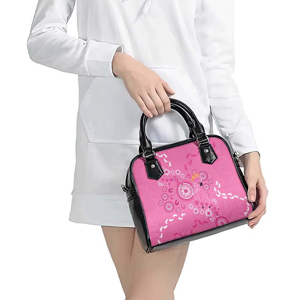 Pink Ribbon Australia Shoulder Handbag Breast Cancer Awareness Aboriginal Cacatua leadbeateri - Aussie Hoodie
