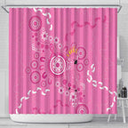 Pink Ribbon Australia Shower Curtain Breast Cancer Awareness Aboriginal Cacatua leadbeateri - Aussie Hoodie