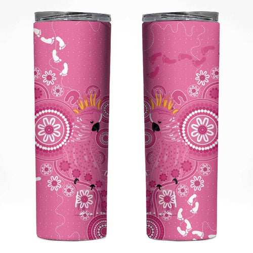 Pink Ribbon Australia Skinny Tumbler Breast Cancer Awareness Aboriginal Cacatua leadbeateri - Aussie Hoodie