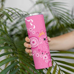 Pink Ribbon Australia Skinny Tumbler Breast Cancer Awareness Aboriginal Cacatua leadbeateri - Aussie Hoodie