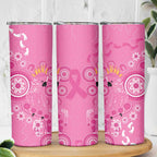 Pink Ribbon Australia Skinny Tumbler Breast Cancer Awareness Aboriginal Cacatua leadbeateri - Aussie Hoodie