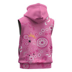 Pink Ribbon Australia Sleeveless Hoodie Breast Cancer Awareness Aboriginal Cacatua leadbeateri - Aussie Hoodie