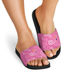 Pink Ribbon Australia Slide Sandals Breast Cancer Awareness Aboriginal Cacatua leadbeateri - Aussie Hoodie