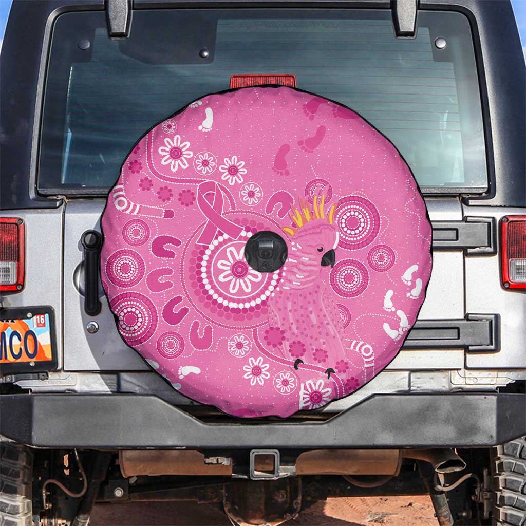 Pink Ribbon Australia Spare Tire Cover Breast Cancer Awareness Aboriginal Cacatua leadbeateri - Aussie Hoodie