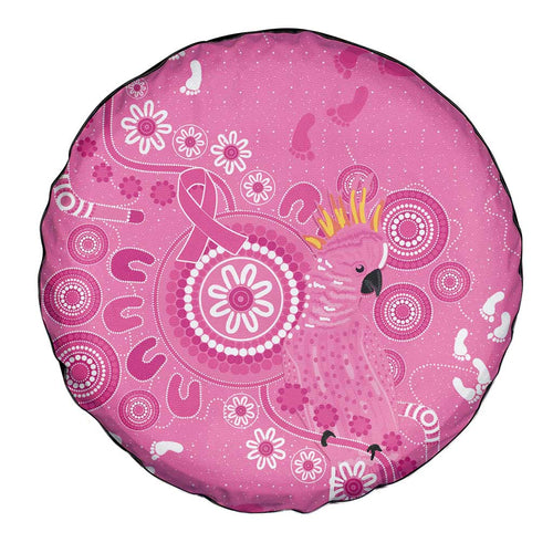 Pink Ribbon Australia Spare Tire Cover Breast Cancer Awareness Aboriginal Cacatua leadbeateri - Aussie Hoodie
