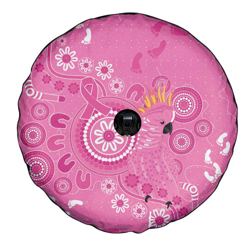 Pink Ribbon Australia Spare Tire Cover Breast Cancer Awareness Aboriginal Cacatua leadbeateri - Aussie Hoodie