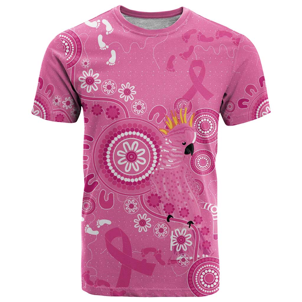 Pink Ribbon Australia T Shirt Breast Cancer Awareness Aboriginal Cacatua leadbeateri - Aussie Hoodie