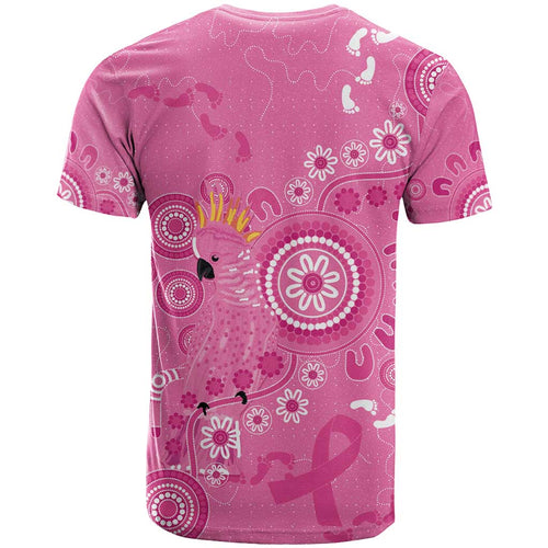 Pink Ribbon Australia T Shirt Breast Cancer Awareness Aboriginal Cacatua leadbeateri - Aussie Hoodie