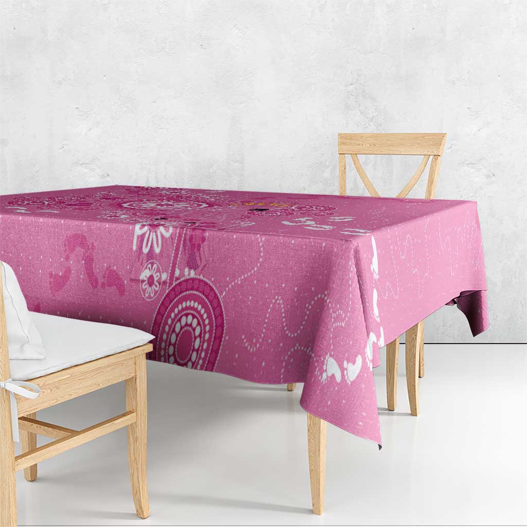 Pink Ribbon Australia Tablecloth Breast Cancer Awareness Aboriginal Cacatua leadbeateri - Aussie Hoodie
